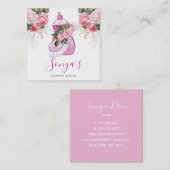 清掃サービスフローラ水彩皿せっけん スクエア名刺 (正面/裏面)