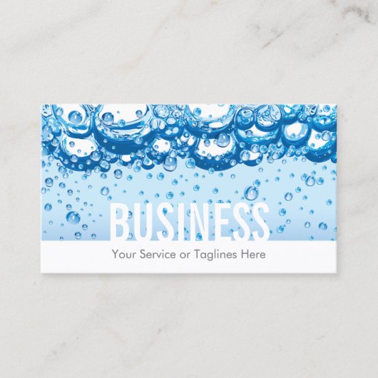 清掃サービスプロフェッショナル水と気泡はっきりした 名刺 (正面)