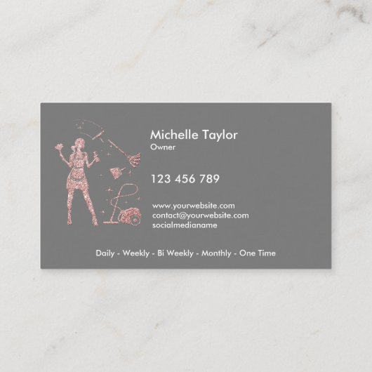 清掃サービスメイドコマーシャル部 名刺 (裏面)