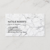 清掃サービスメイドハウスキーピング白大理石 名刺 (裏面)
