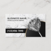 清掃サービスメイドハウスキーピング白大理石 名刺 (正面)