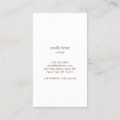 清掃サービスメイドバラ金ゴールドグリッターバス 名刺 (裏面)