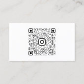 清掃サービスメイドホログラフグルームロゴピンクQR 名刺 (裏面)