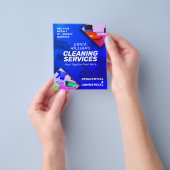 清掃サービスモダンチラシ チラシ (手)
