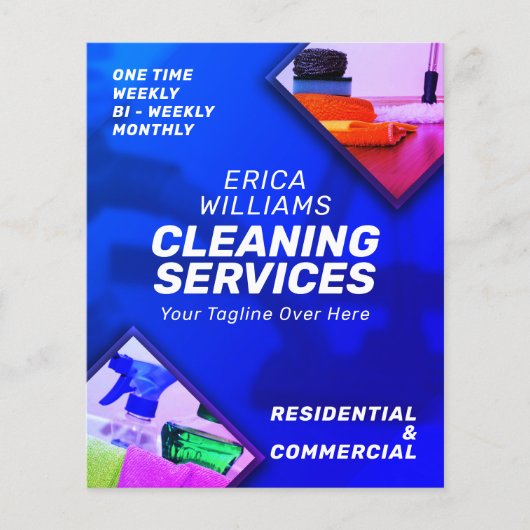 清掃サービスモダンチラシ チラシ (正面)