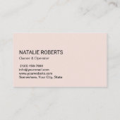 清掃サービスモダンバラ金ゴールドメイド赤面ピンク 名刺 (裏面)