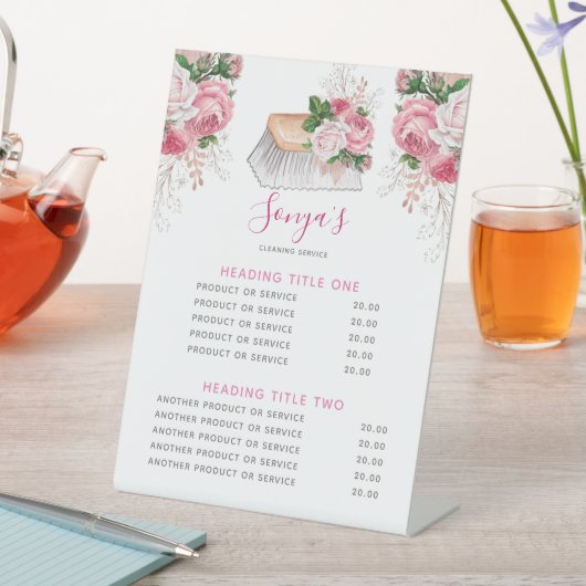 清掃サービスモダン業務清掃ブラシ 台座サイン (インサイチュ)