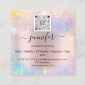 清掃サービスランドリーQRコドロゴバラドリップ スクエア名刺 (裏面)