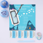 清掃サービス事業催涙ストリップフライヤーB チラシ (シングル)