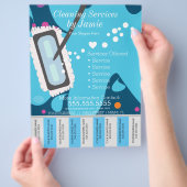 清掃サービス事業催涙ストリップフライヤーB チラシ (手)