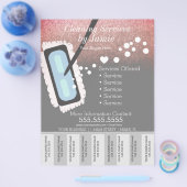 清掃サービス事業催涙ストリップフライヤーD チラシ (シングル)