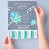 清掃サービス事業催涙ストリップフライヤーI チラシ (手)