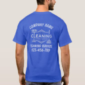 清掃サービス会社ロゴ Tシャツ (裏面)