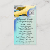 清掃サービス保ハウスQRCodeフォトブルー 名刺 (正面)