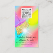 清掃サービス保ハウスQRCodeロゴピンク 名刺 (裏面)