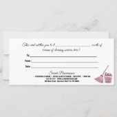 清掃サービス女中の清掃スタッフのギフト券 (裏面)