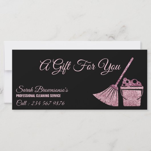 清掃サービス女中の清掃スタッフのギフト券 (正面)