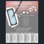 清掃サービス業のティアオフストリップチラシD チラシ<br><div class="desc">清掃サービス用のモダンチラシ</div>