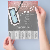 清掃サービス業のティアオフストリップチラシD チラシ (手)