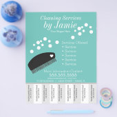 清掃サービス業のティアオフストリップ フライヤー (シングル)