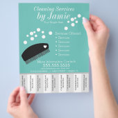 清掃サービス業のティアオフストリップ フライヤー (手)