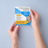 清掃サービス業モダンカスタム チラシ (手)