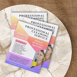 清掃サービス業モダン用カスタムチラシ チラシ