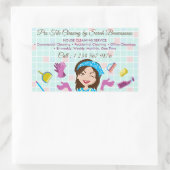 清掃サービス業務用洗濯タイル 長方形シール (バッグ)