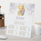 清掃サービス水彩石鹸の価格表 台座サイン (インサイチュ)