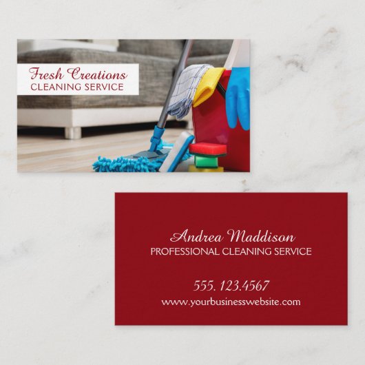 清掃サービス清掃用品 名刺 (正面/裏面)