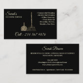 清掃サービス清掃金ゴールドの輝ガーリーき 名刺 (正面/裏面)