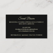 清掃サービス清掃金ゴールドの輝ガーリーき 名刺 (裏面)