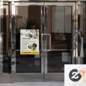 清掃サービス用カスタムウィンドウクリング ウィンドウサイン (オフィスドア)