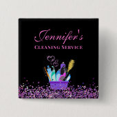 清掃サービス用品Sparkle Business 缶バッジ (正面)