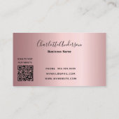 清掃サービス赤面銀グリッターダストロゴQR 名刺 (裏面)