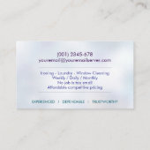 清掃サービス – カラフルフローラアート 名刺 (裏面)