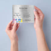 清掃サービス シルバーグリッター ダスト QRコード チラシ (手)