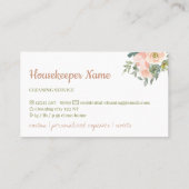 清掃サービス ブラッシュ ピンク 名刺 (裏面)