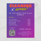 清掃サービス メイド 料金 スキャンして接続する チラシ (正面)