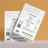 清掃サービス メイド 料金 ブラックアンドホワイト チラシ