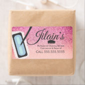 清掃サービス モップ バブル グリッター ラベル (インサイチュ)