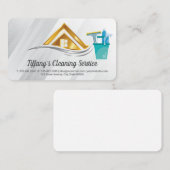 清掃サービス | 住宅ロゴ 名刺 (正面/裏面)