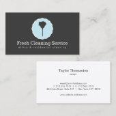清掃サービス，家政婦ヴィンテージスタイルIII 名刺 (正面/裏面)