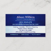 清掃サービス – 水彩スタイルデザイン 名刺 (裏面)