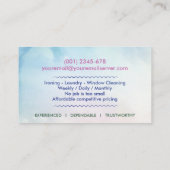 清掃サービス – 水彩フローラ 名刺 (裏面)