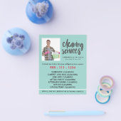 清掃サービス 現代の写真 チラシ (シングル)