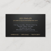 清掃サービス – Goldenフローラアート 名刺 (裏面)