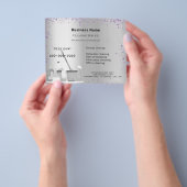 清掃サービスQRグリッター粉塵 チラシ (手)