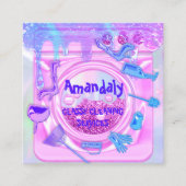 清掃サービスQRCode洗濯機洗濯機 スクエア名刺 (正面)