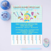 清掃チケット広告のメイド チラシ (シングル)